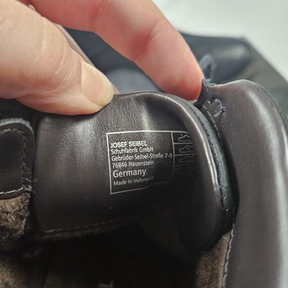 Josef Seibel Selena 06 Lace-Up Black Leather Women’s Combat Boots Size:US 9/EU40 - Picture 7 of 9